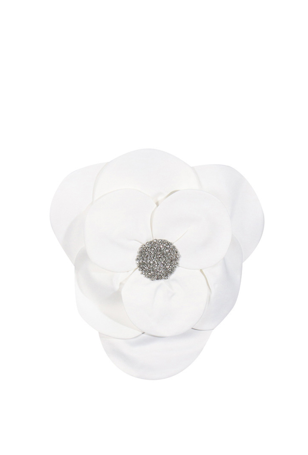 3D-BLUMEN-TOPS IN WEISS