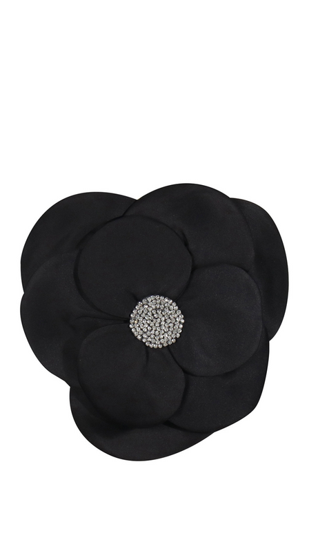 3D-BLUMEN-TOPS IN SCHWARZ