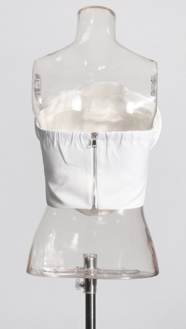 AIIZIE 3D FLOWERS TOPS IN WHITE - product image