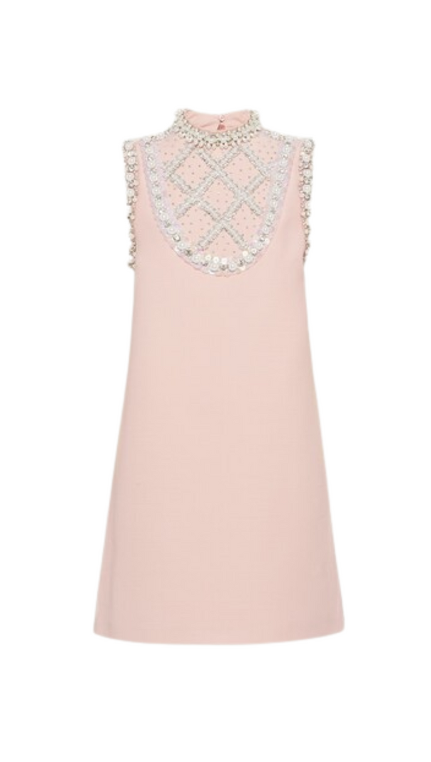 AIIZIE ALBERTINE PEARL-EMBELLISHED MINI DRESS - product image