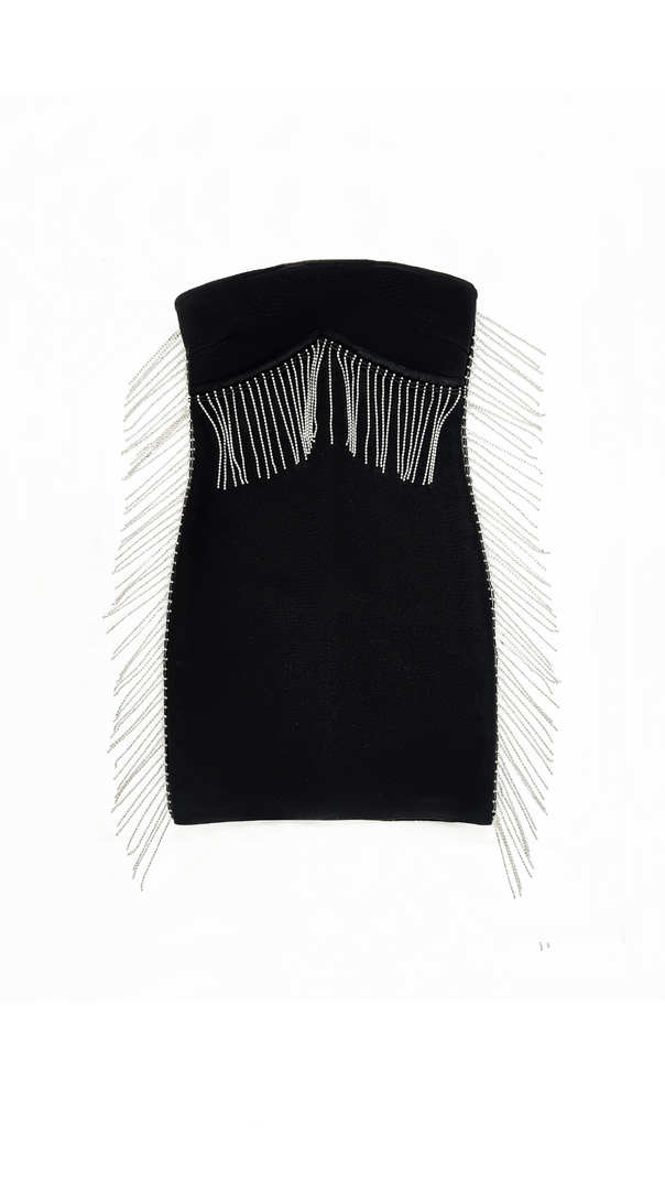 AIIZIE TASSEL BANDAGE MINI DRESS - product image