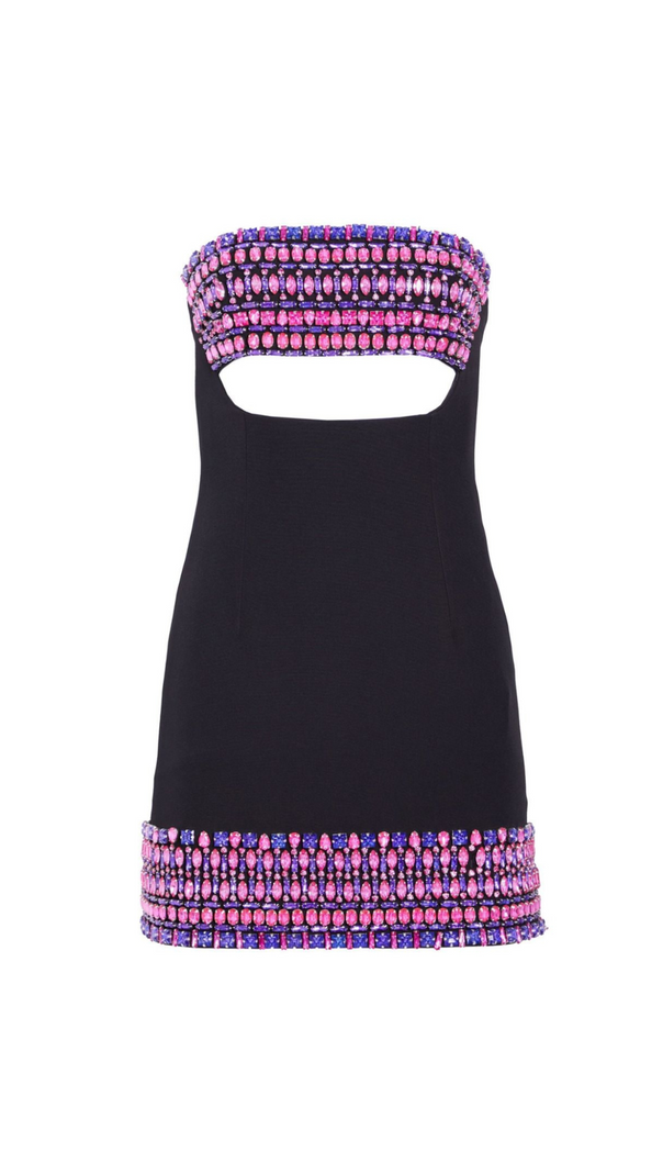 AIIZIE MARTINI MINI DRESS WITH CRYSTAL EMBELLISHMENTS - product image