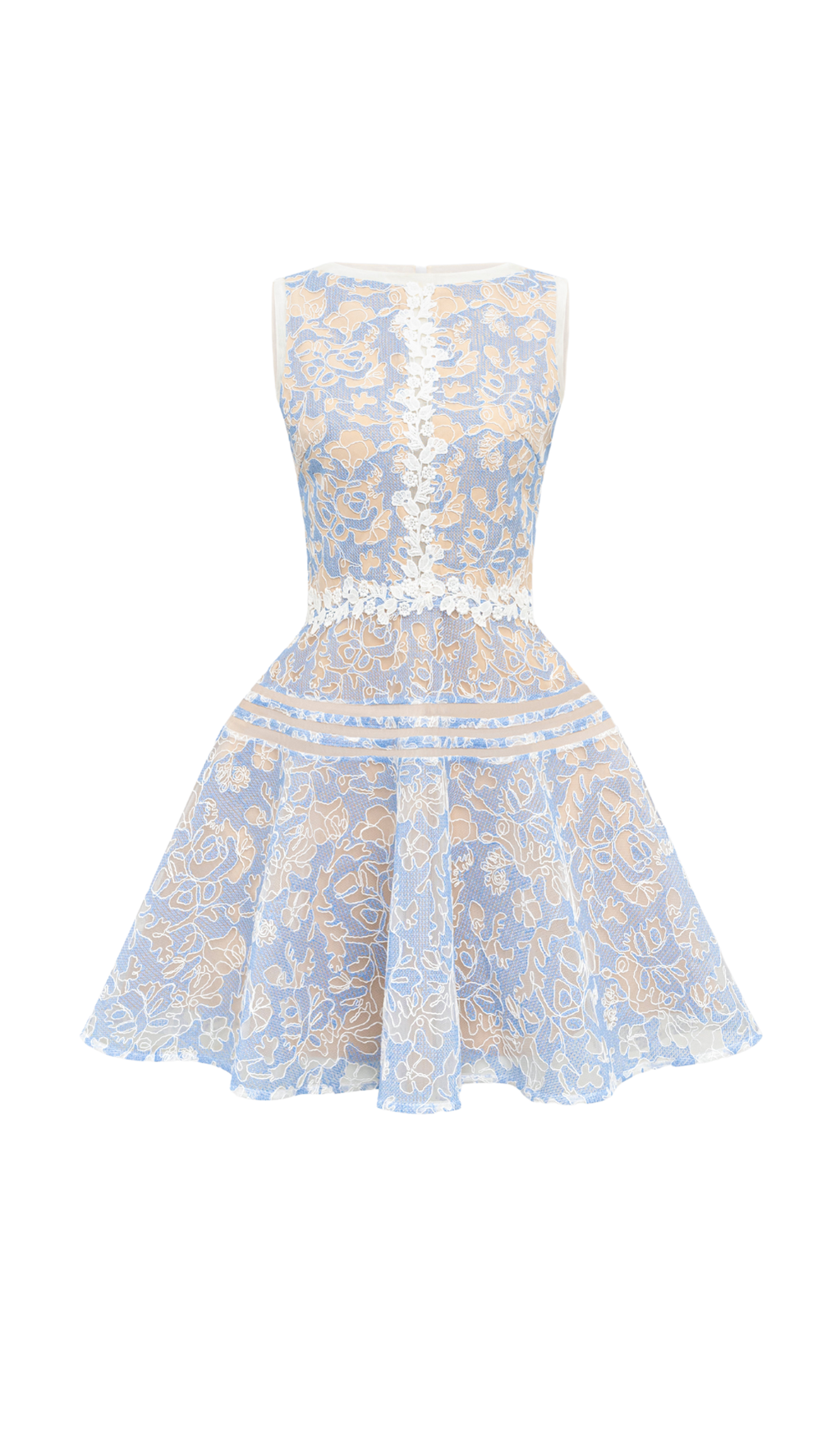 LAIKA BLUE LACE MINI DRESS