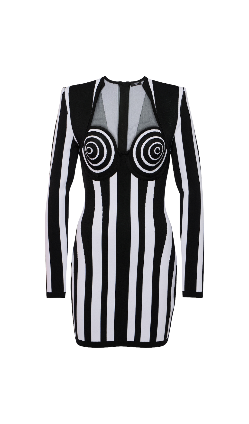 Bodycon-Minikleid aus gestreiftem Strick