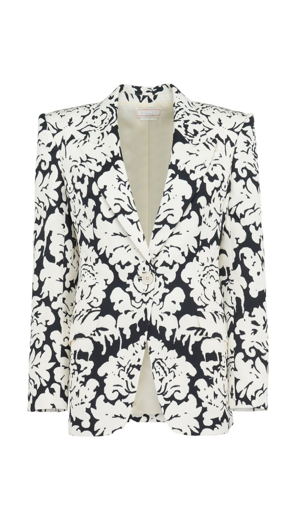 AIIZIE DAMASK SINGLE-BREASTED BLAZER - product image