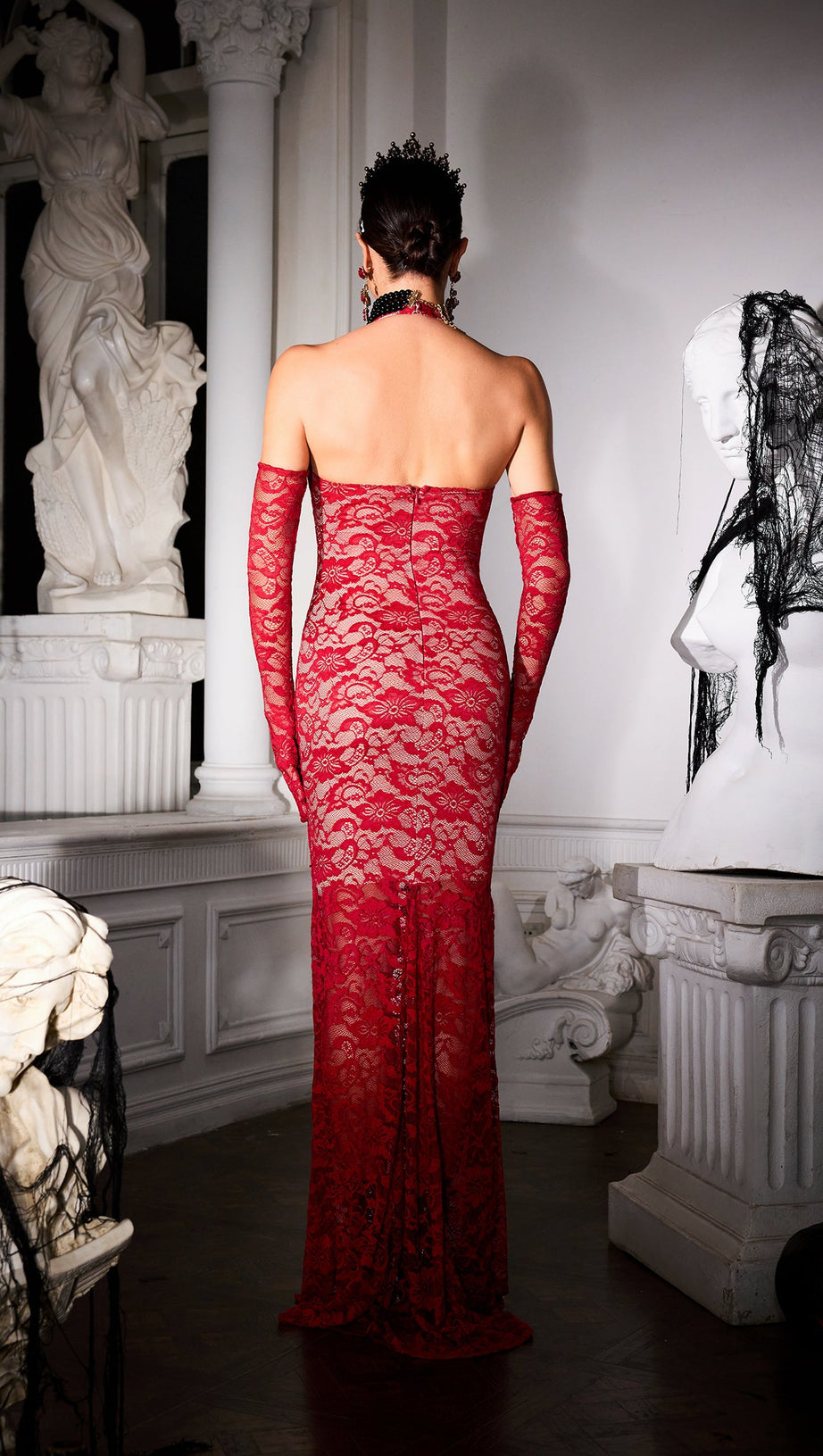 TEARNIE HEALTER LACE MAXI DRESS