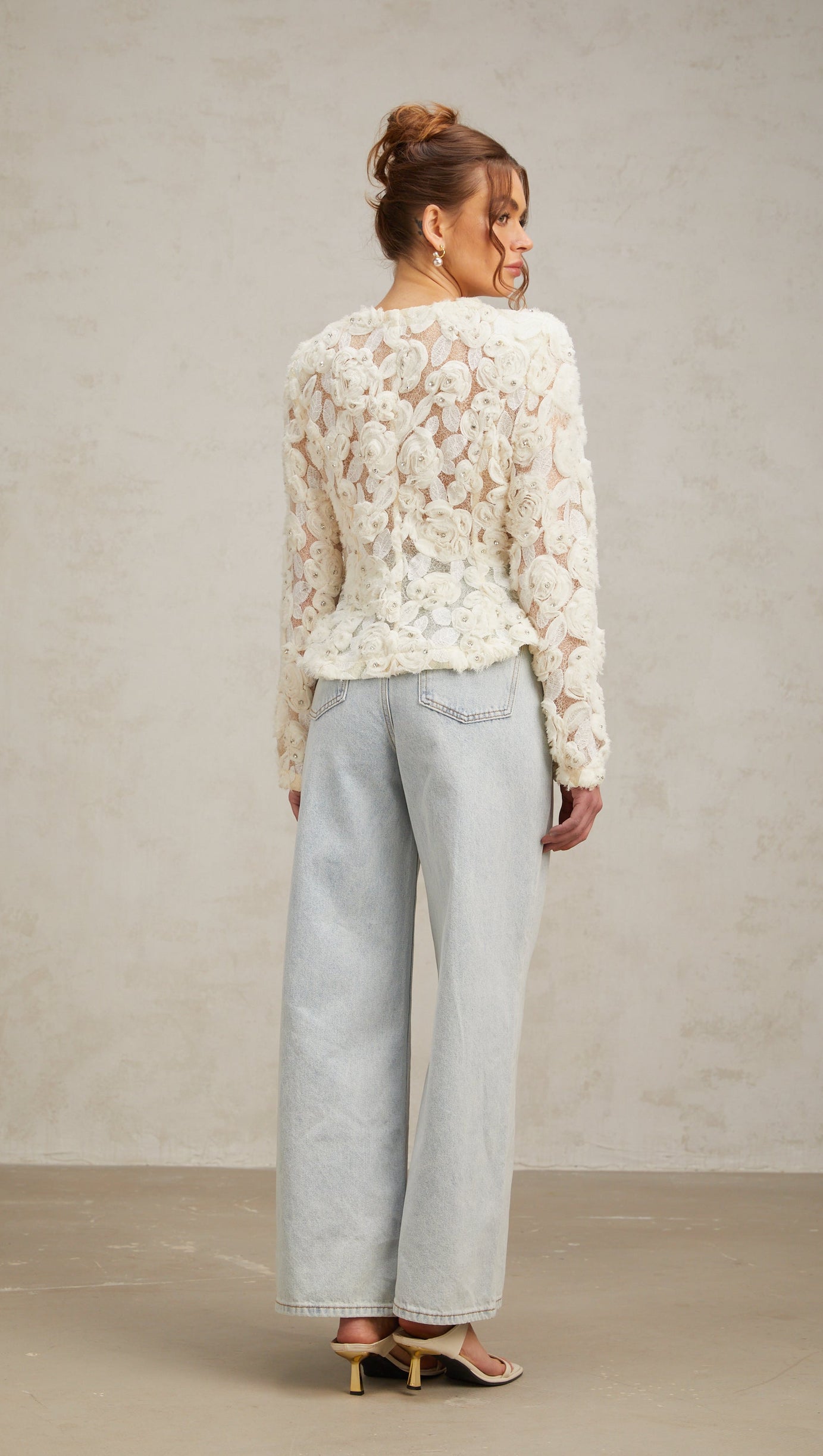 MARIANNE FLORAL-APPLIQUÉ EMBELLISHED JACKET
