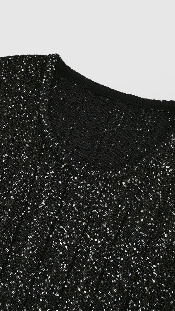 AIIZIE CORDELIA SEQUIN-EMBELLISHED TIERED MINI DRESS - product image