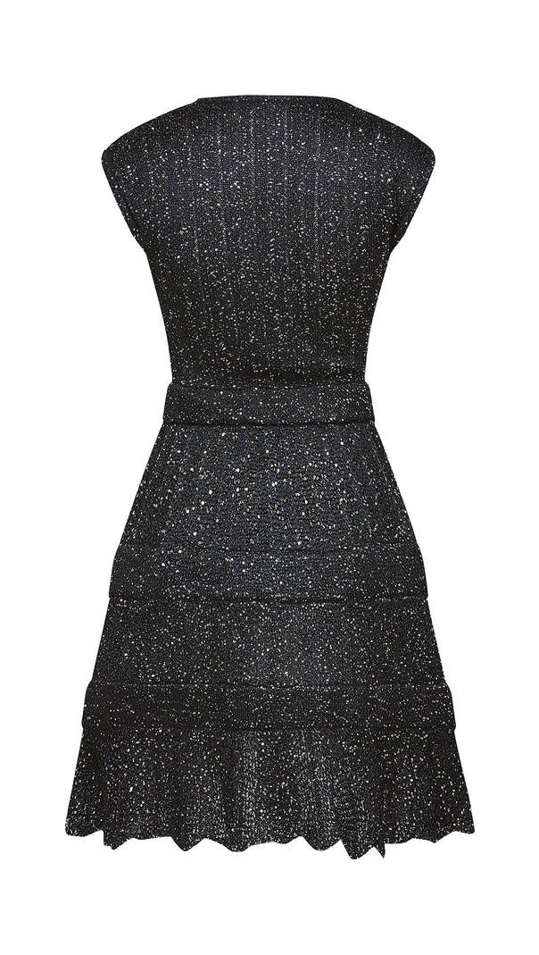 AIIZIE CORDELIA SEQUIN-EMBELLISHED TIERED MINI DRESS - product image