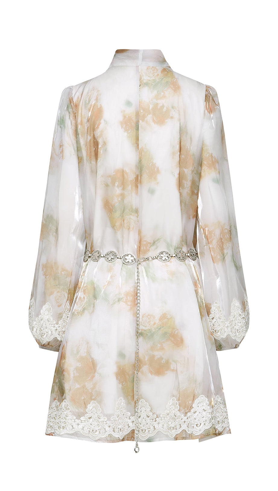 DELPHINE FAUX-PEARL EMBELLISHED MINI DRESS IN NEUTRALS