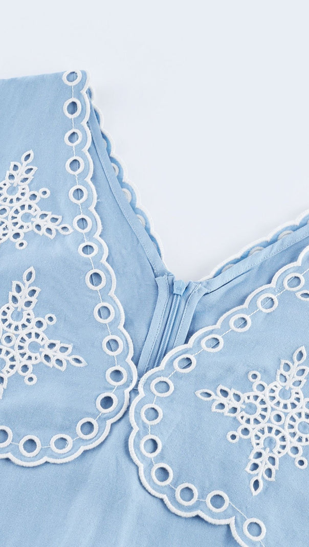AIIZIE HOLLY BRODERIE-ANGLAISE MINI DRESS - product image