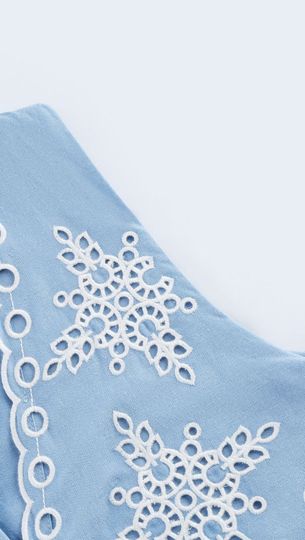 AIIZIE HOLLY BRODERIE-ANGLAISE MINI DRESS - product image