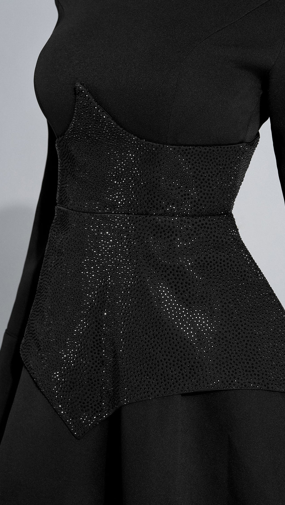 KEILANI BLACK LONG SLEEVE MINI BODYSUIT