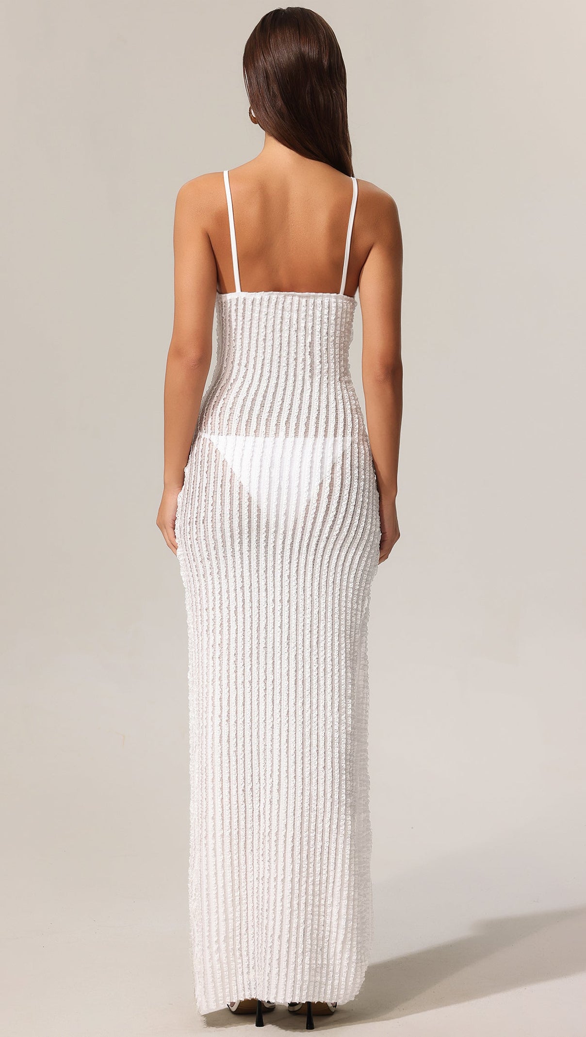 AIIZIE XLYIA HALTER HOLLOW OUT HIGH SLIT MAXI DRESS - product image