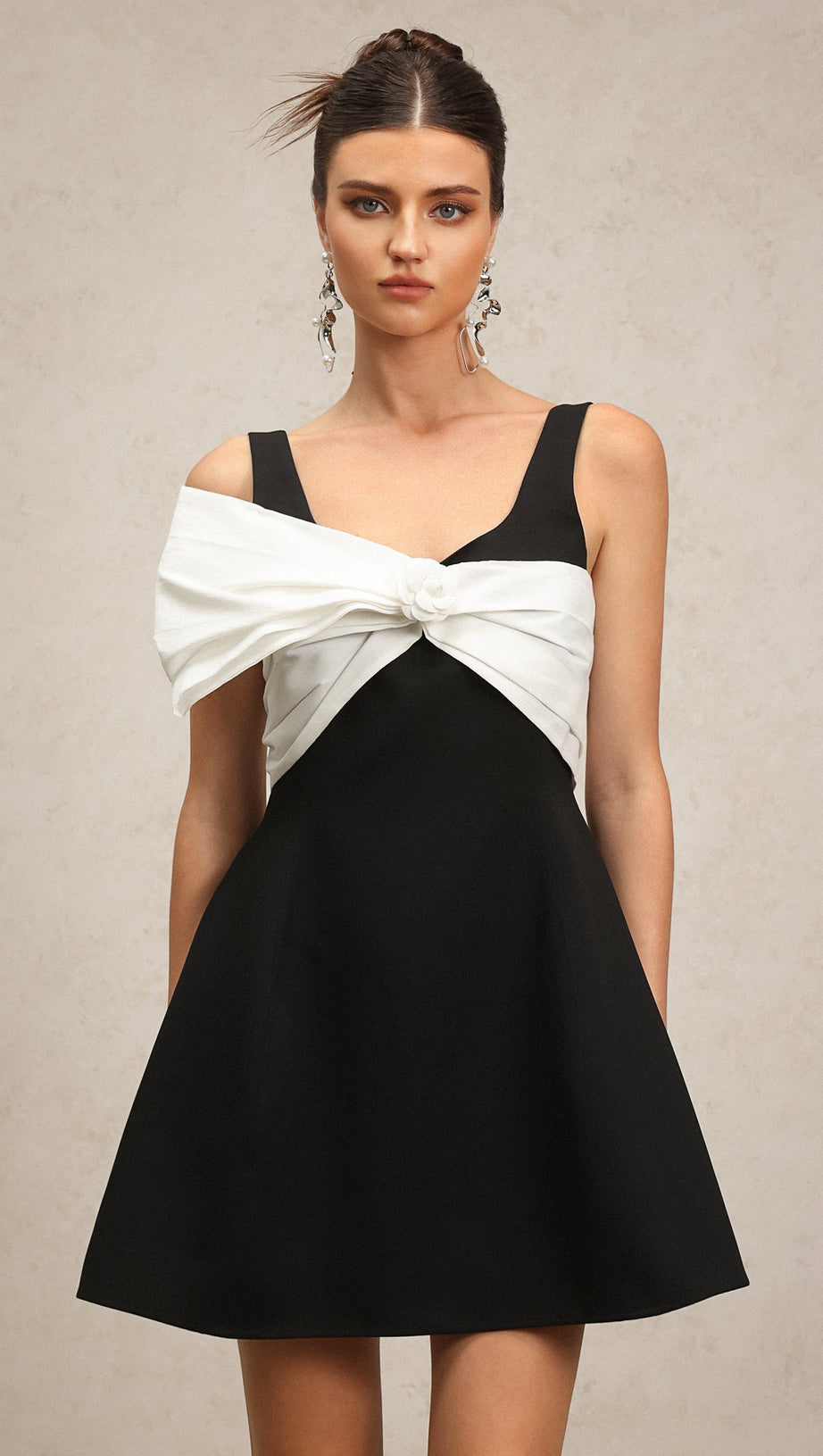 Thalassa Sleeveless Bow Mini Dress