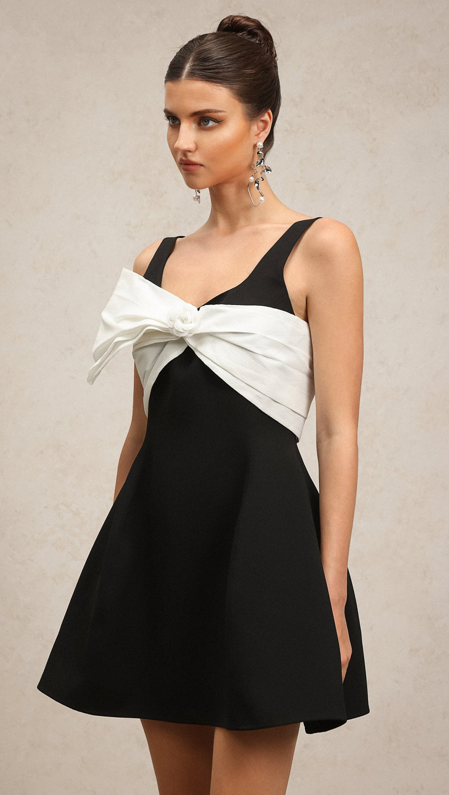 Thalassa Sleeveless Bow Mini Dress