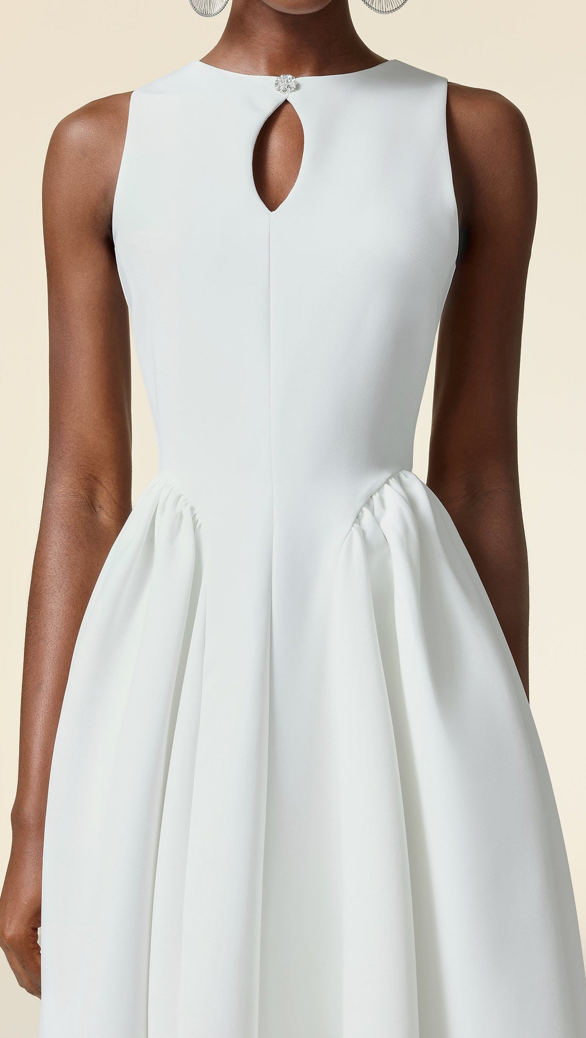 AIIZIE Resber white Round Neck Sleeveless Maxi Dress - product image