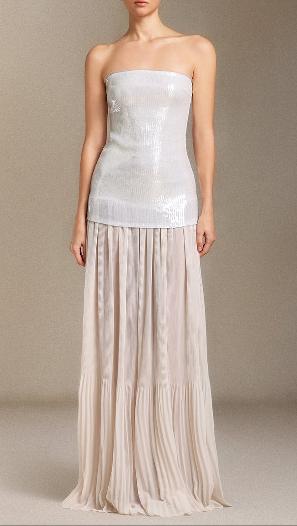 AIIZIE Vafa Chest smearing Sequins Chiffon maxi dress - product image