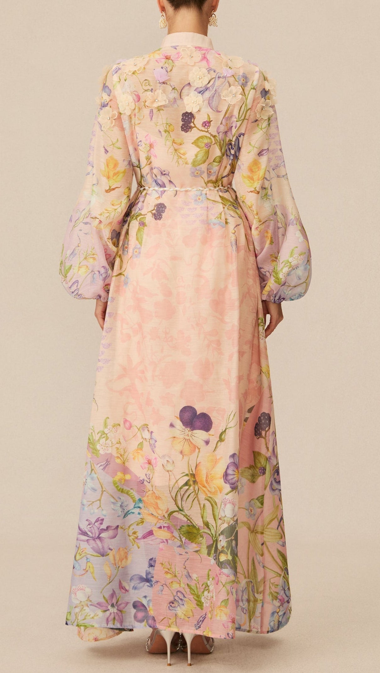 Kate Floral Print Tie Waist Maxi Dress