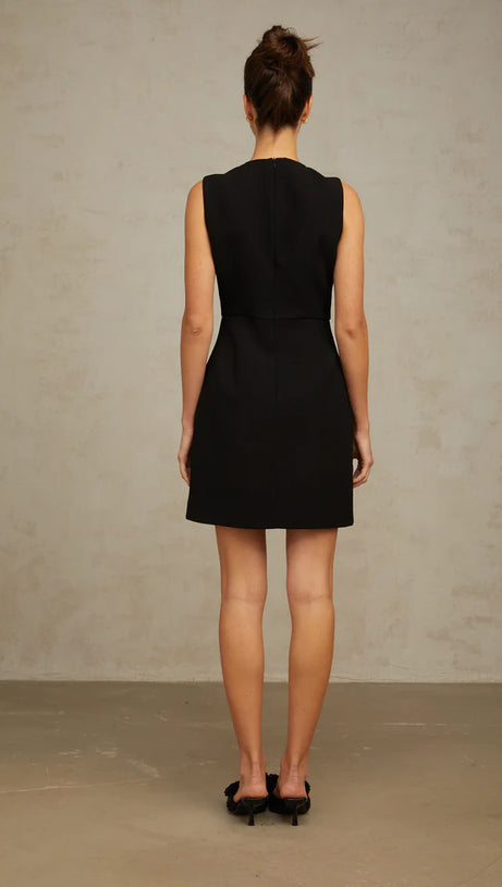 MANON SEQUINED BUTTERFLY MINI DRESS IN BLACK