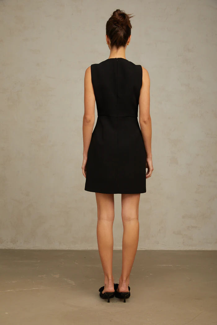 Manon – Paillettenbesetztes Minikleid mit Schmetterlingsmotiv in Schwarz