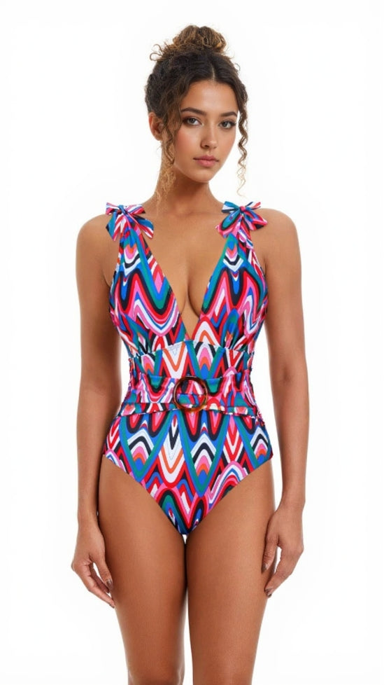 PRINTED SWIMSUIT SET