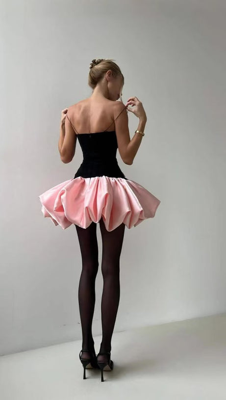 MINI ABITO BICOLORE CON FIOCCO VALERIE