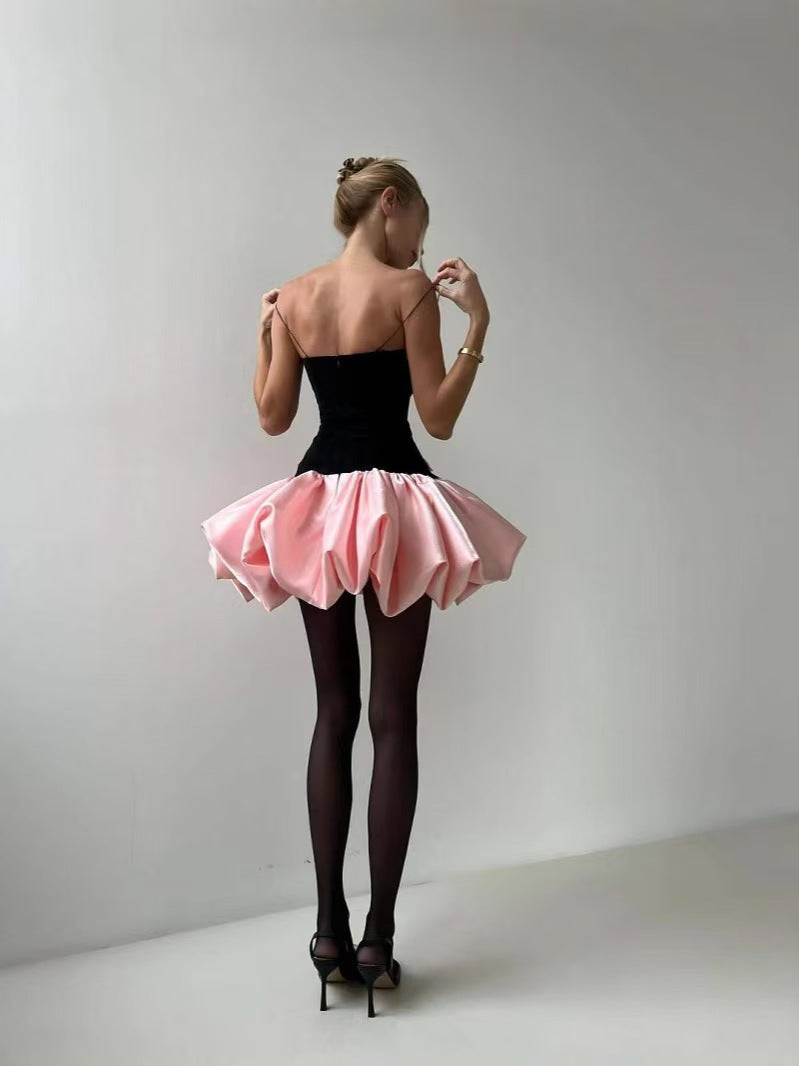 AIIZIE VALERIE TWO-TONE BOWQUETTE MINI DRESS - product image