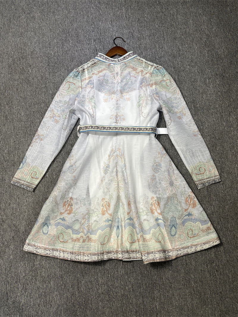 AIIZIE RETRO PRINCESS DRESS WITH PURPLE GAUZE AND COLORFUL PATTERNS - product image