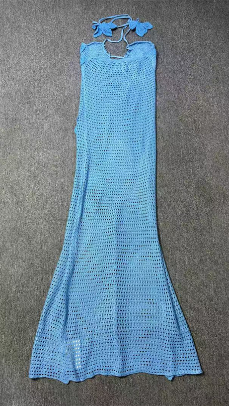 ABITO LUNGO IN MAGLIA CON APPLICAZIONI 3D