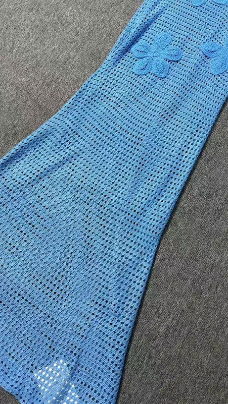 ABITO LUNGO IN MAGLIA CON APPLICAZIONI 3D