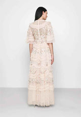 Fairy Embroidery Floral Mesh Long Skirt