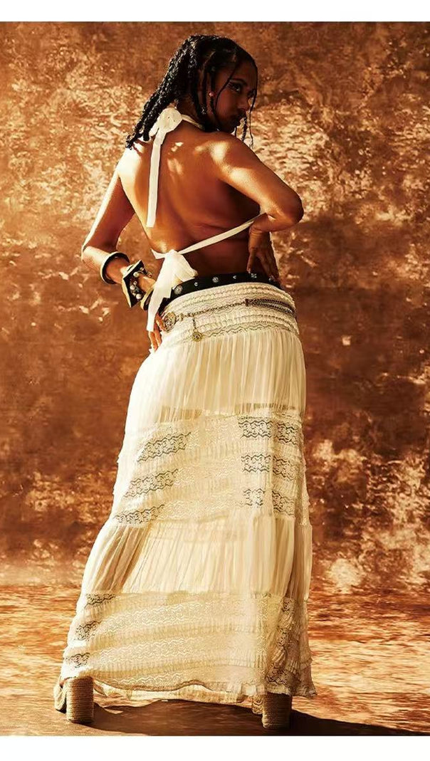 AIIZIE WHITE OPEN BACK SUIT - product image