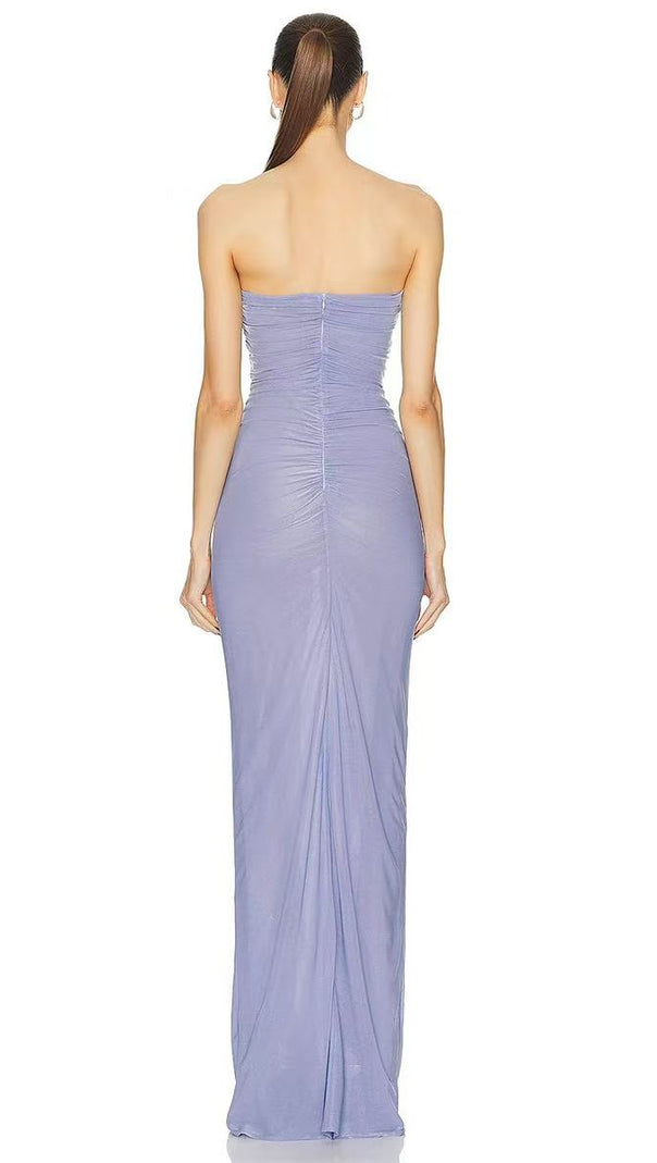 AIIZIE PURPLE 3D FLORAL MAXI DRESS - product image