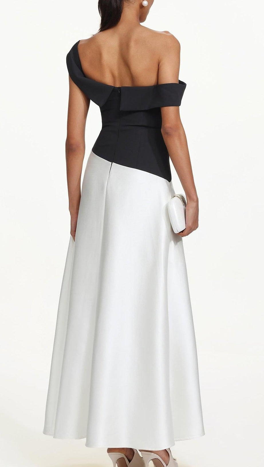 Xavier Off Shoulder Contrast Maxi Dress