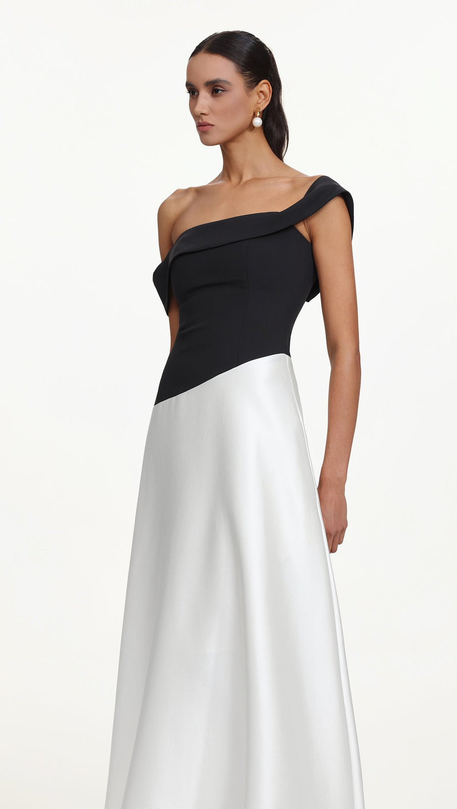 Xavier Off Shoulder Contrast Maxi Dress