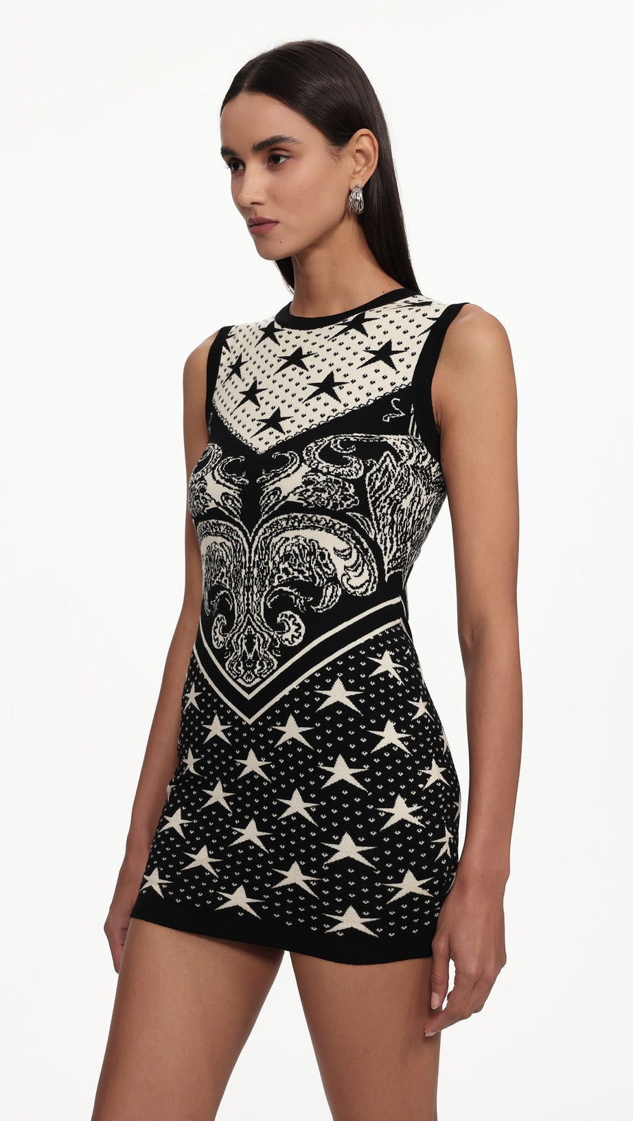 Madelynn Classic Contour Jacquard Knit Mini Dress