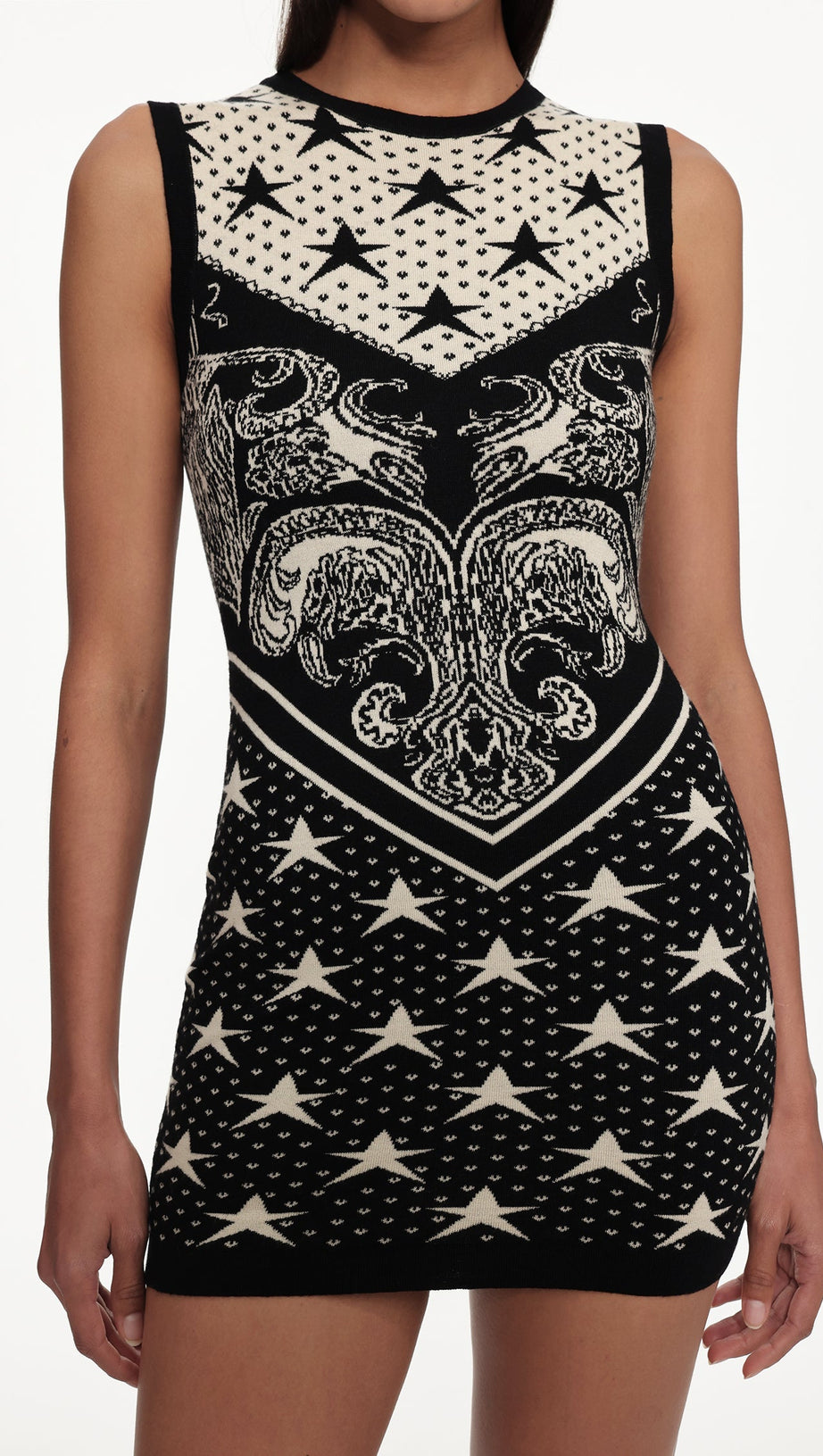 Madelynn Classic Contour Jacquard Knit Mini Dress