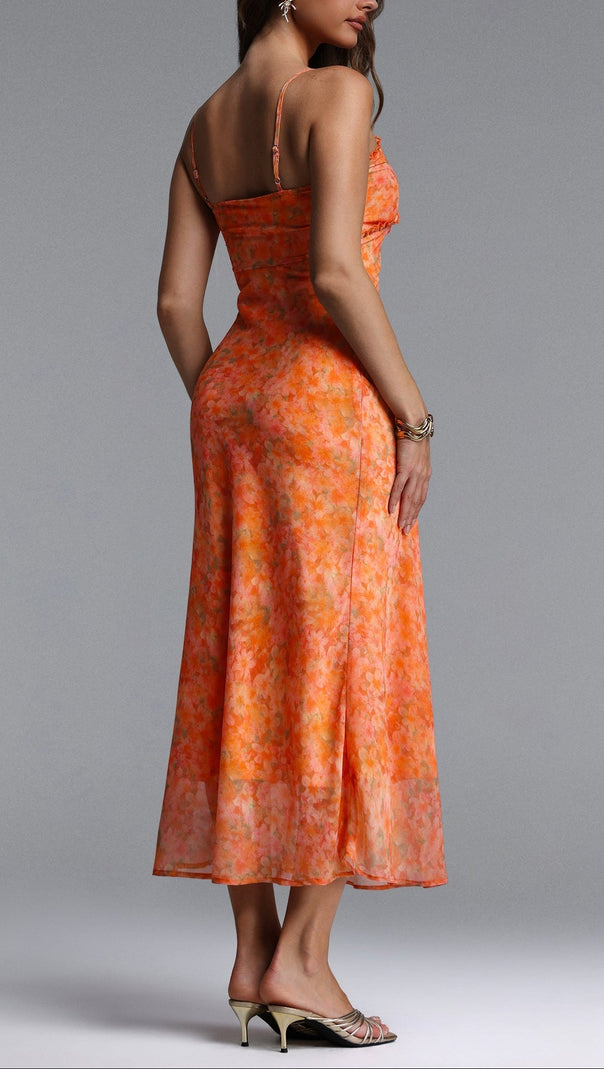 AIIZIE Ienee Ruffled Floral Maxi Dress - product image