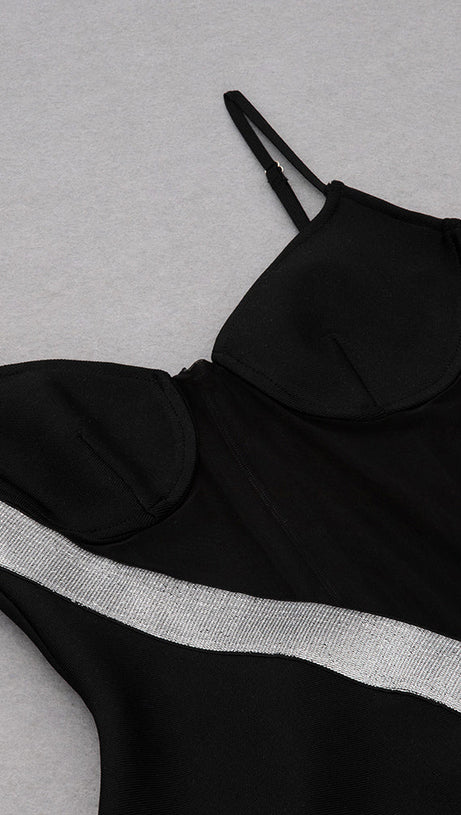 CRYSTAL NET MIDI DRESS