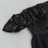 OFF SHOULDER SEQUIN PROM DRESS