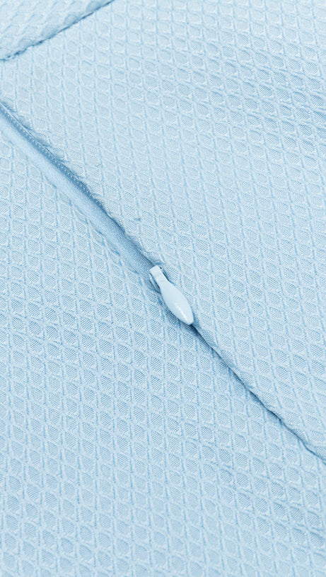 SQUARE NECK PUFF SLEEVE TOP WRAP HEM SKIRT SUIT