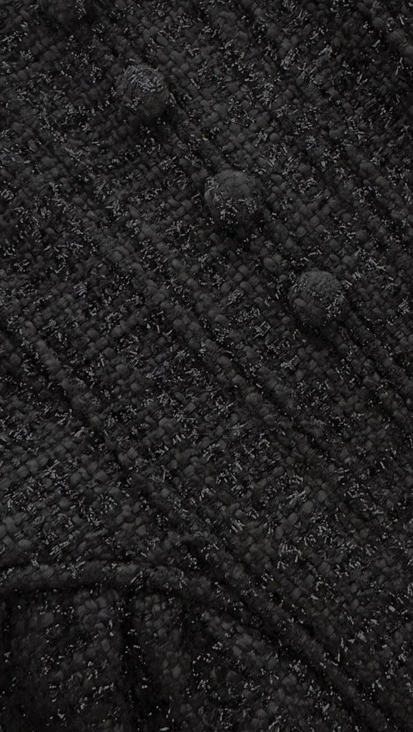 AIIZIE BLACK BOUCLE MINI DRESS - product image