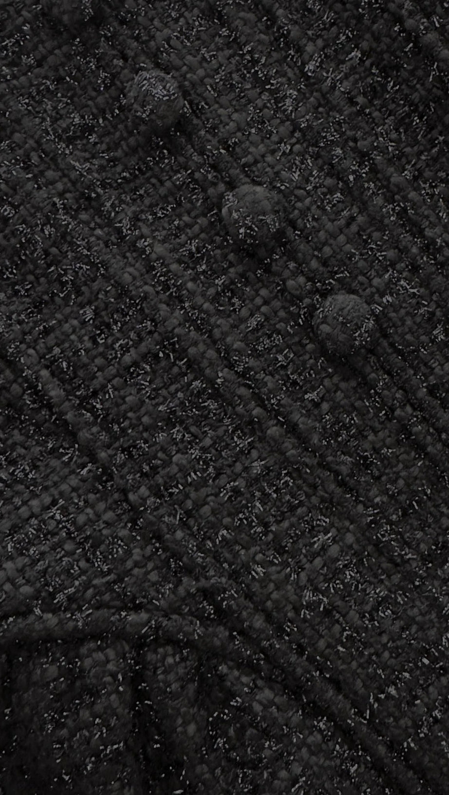 BLACK BOUCLE MINI DRESS