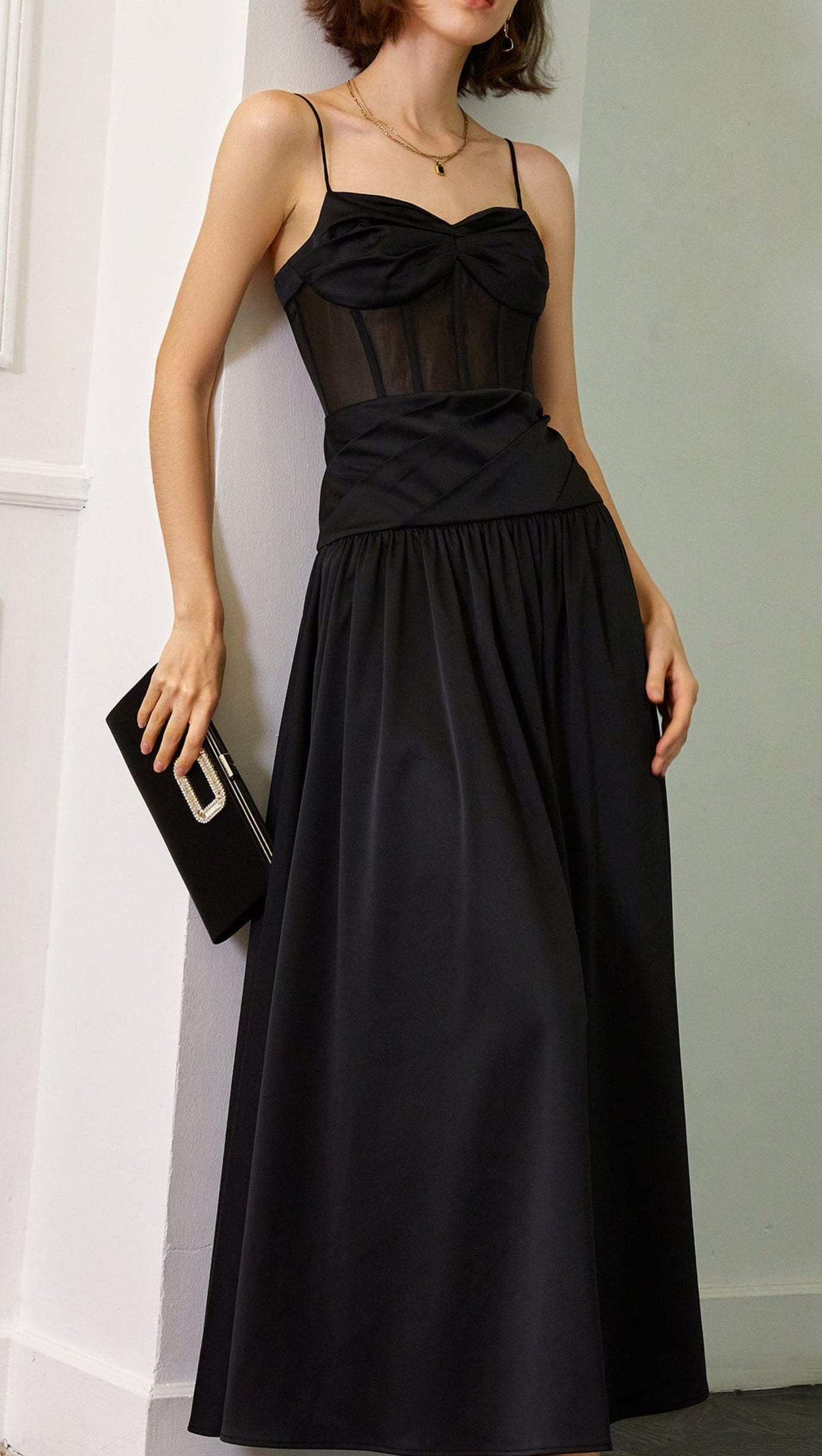 FISHBONE TUBE MAXI DRESS