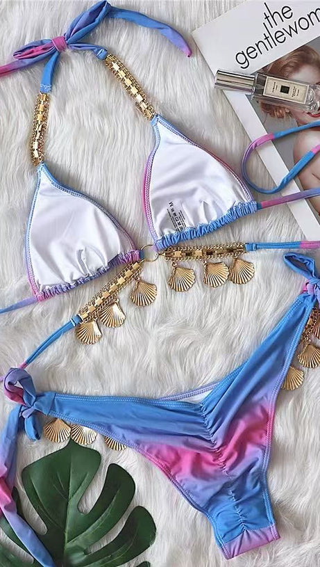 LUPITA Muschel-Bikini in Blau