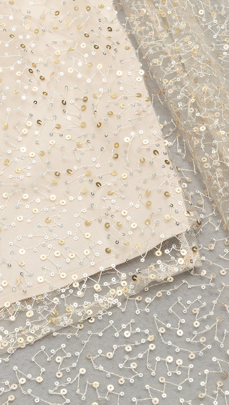 SEQUINS SLEEVELESS SPLIT MAXI DRESS