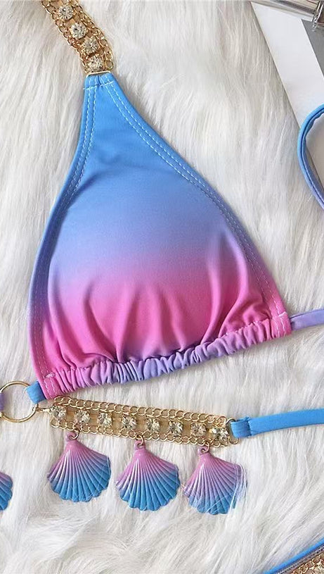 LUPITA Muschel-Bikini in Blau