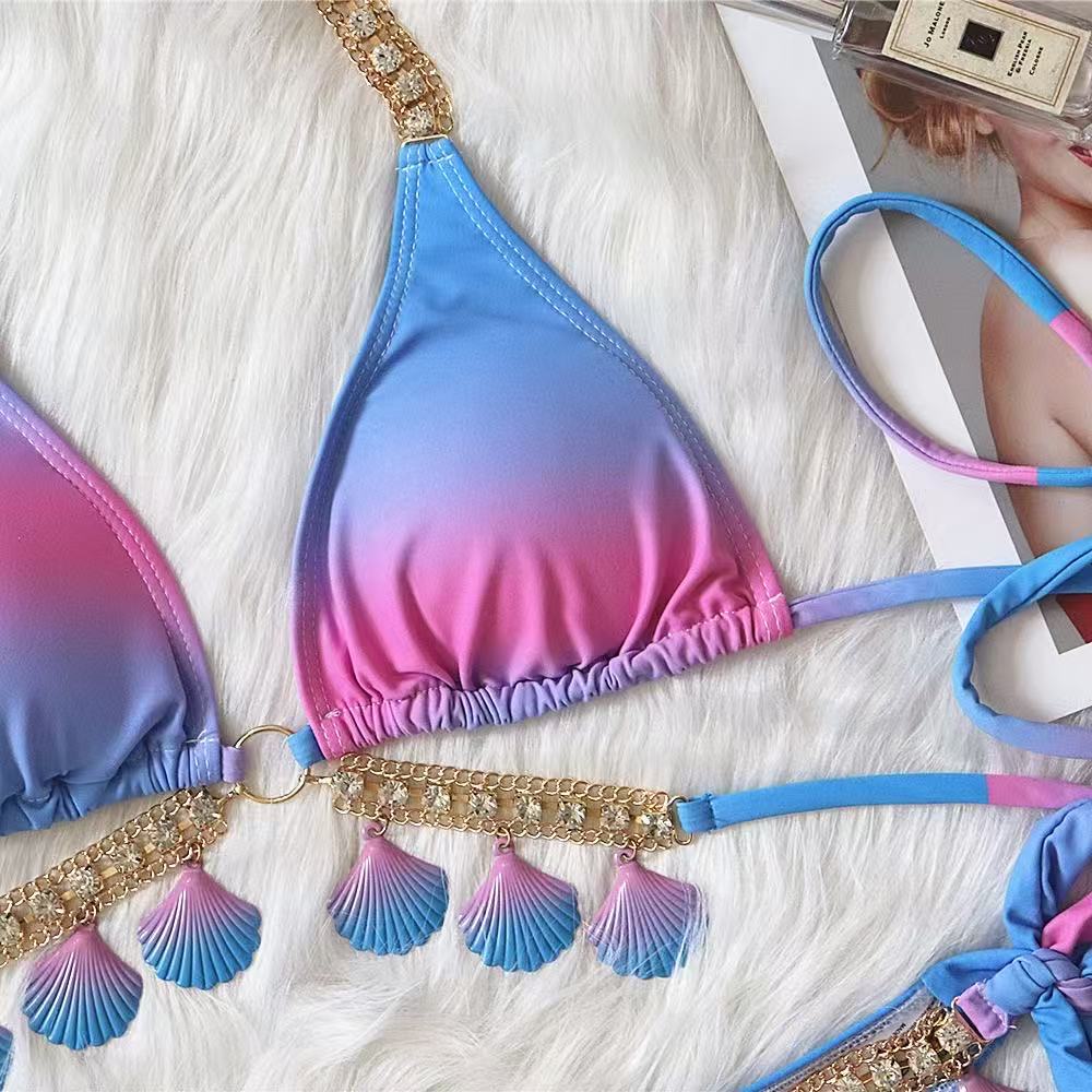AIIZIE LUPITA SHELL BIKINI IN BLUE - product image