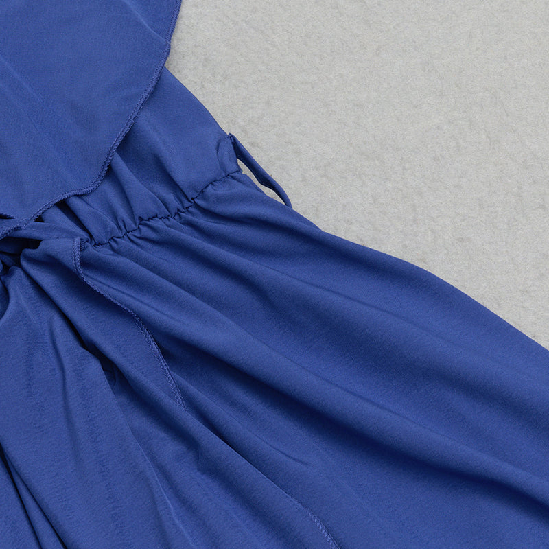 ROYAL BLUE WRAP MIDI DRESS